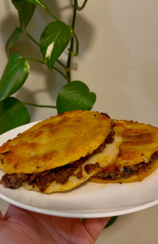 Puerto Rican-Inspired Ground Beef &amp; Refried Black Bean Gorditas