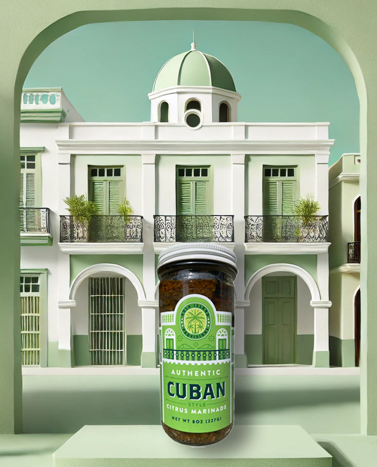 Hola Island Provisions' Tangy Cuban Spice Mix – Zesty blend of spices capturing the essence of Cuban cuisine.